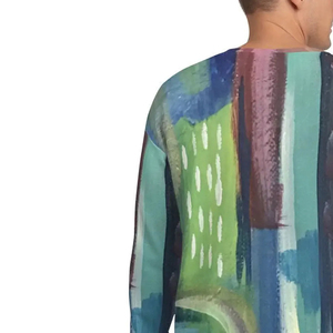 Sweat-shirt pull-over pour homme 2026, motif abstrait, coupe classique, col rond, tricoté en polyester, imprimé par sublimation, pour l'automne - Product Image 4