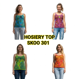 SK NOOR SONS Women's Casual Short O-Neck Tank <b>Tops</b> Bohemian Sweet Style Eco-Friendly Breathable Digital Printed <b>Y2K</b> Floral High - Product Image 3