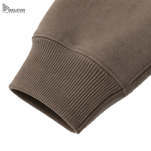 Custom Heavyweight Oversized Hoodie Mens Drop Shoulder Taupe <b>Brown</b> <b>Fleece</b> Pullover Sweatshirt / Streetwear Hoodies - Product Image 5