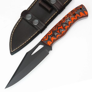 Couteau tactique à lame fixe de 8 pouces, fabriqué à la main, forgé à la main, avec revêtement en poudre, acier au carbone pleine tige, qualité industrielle, pour la chasse et le camping, OEM - Product Image 4