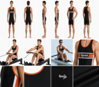 Combinaison d'aviron personnalisée pour hommes et femmes en tissu extensible de qualité supérieure avec impression par sublimation uniforme d'équipe