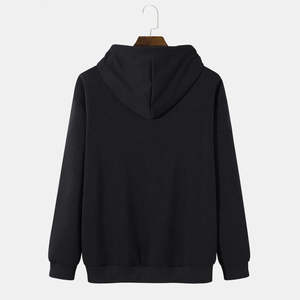 Sudadera con Capucha Negra para Hombre con Bordado de Rosa, Estilo Gótico Urbano, Sudadera de Forro Polar - Product Image 3