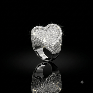 Luxury Hip Hop Customizable 925 Sterling <b>Silver</b> Baguette Cut Moissanite Pave Setting Romantic Heart Wedding Bands for <b>Men</b> Gift - Product Image 3