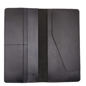 Porte-cartes en cuir véritable de haute qualité avec protection RFID, portefeuille de voyage long pliable pour hommes, fabrication haut de gamme OEM en gros - Product Image 1