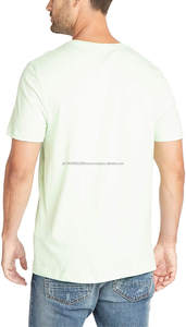Camiseta Casual de Color Sólido para Hombre, Tejido Personalizado, Algodón Suave y Cómodo, Precio Económico al por Mayor - Product Image 3