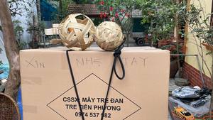 ลูกบอลหวายทรงกลมของตกแต่งตามธรรมชาติแบบทอมือจากเวียดนามเหมาะสำหรับประดับต้นคริสต์มาส99สีทองส่งออกข้อมูล - Product Image 2