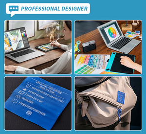 Venta directa de fábrica de ropa personalizada con etiquetas sostenibles. Etiquetas de tela para textiles del hogar, colchones y ropa. - Product Image 4