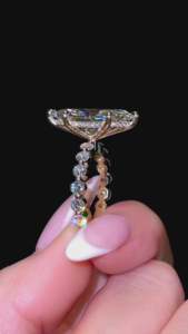 แหวนหมั้นเพชรโมอิสซาไนต์ทองคำแท้ 14K 18K รับรองโดย IGI เครื่องประดับ HPHT ของขวัญสำหรับเจ้าสาว แหวนเพชรจาก Customer Lab - Product Image 2