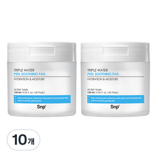 Confezione da 10 dischetti di cotone lenitivi SNP Triple Water Peel, 60 fogli, Prezzo Scontato - Product Image 1