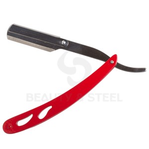 Professional Straight Edge Barber <b>Razor</b> with Stealth Matte Black Ventilated Handle and Stainless Steel Blade Holder - Product Image 4