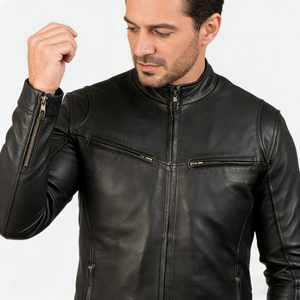 Chaqueta de Cuero para Hombre, Diseño Moderno, Nueva Colección, Chaqueta de Cuero PU, Chaqueta de Cuero Vacuno de Primera Calidad para Hombre, para Exteriores - Product Image 5