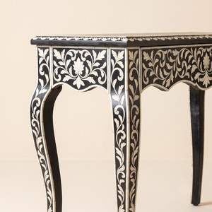 Mesa Consola con Incrustaciones Florales, Diseño Floral Moderno para Sala de Estar, Dormitorio, Pasillo, Cocina, Oficina en Casa - Product Image 4