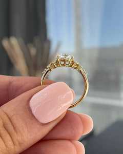 Moissanite 1CT Round Cut Diamond Cluster Ring <b>For</b> Women's original 925 Silver With Rhodium Plated <b>For</b> Bridal Promise <b>Gift</b> <b>Her</b> - Product Image 3