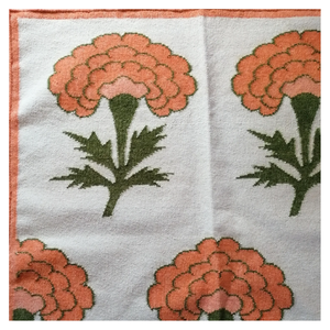 Hand Woven Marigold Flatweave <b>Rug</b> Decorative Floral Area Carpet <b>Traditional</b> Indian Inspired Design for Modern Home Interior - Product Image 5