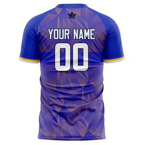 Mens for Blue Soccer Uniform Set Short Sleeve Jersey Shorts <b>Socks</b> Quick Dry Custom Team Kit Player Name Front Digital - Product Image 6