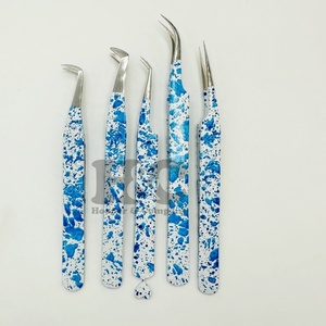 Professional New Fancy Design Custom Style <b>Eyelash</b> <b>Extension</b> Tweezers Silver Tip Custom Logo Sustainable <b>Mink</b> Stainless Steel - Product Image 3