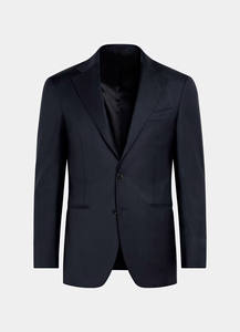 Costume formel pour homme de haute qualité fabriqué au Pakistan, blazer et pantalon bleu marine, tissu haut de gamme et coupe ajustée, costume élégant pour homme - Product Image 5