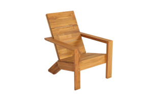 Silla Adirondack diseñada con respaldo inclinado clásico, reposabrazos anchos y construcción sólida, ideal para relajarse al aire libre en jardines. - Product Image 3