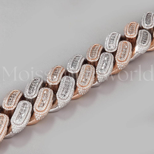 Cadena Cubana de Moissanita con Diseño Único y Piedras Brillantes para Hombre, Joyería de Moda Hip Hop, Disponible a Precio de Mayoreo - Product Image 2