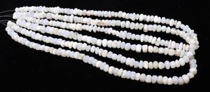 AAA Natural White <b>Opal</b> Raw Nugget Shape Beads 6-7 MM White <b>Opal</b> Tumble Nugget Beads 16 Inch Strand Natural White <b>Opal</b> Smooth - Product Image 5