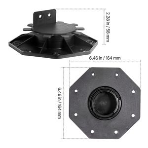 12 Pezzi Blocchi per Pavimentazione in PVC, Capacità di Carico 2000 libbre, Supporti in Plastica per Sollevamento Piastrelle 30-60mm di Altezza - Product Image 6