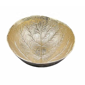 Cuenco redondo de aluminio hecho a mano de alta calidad con textura de mármol, cuenco central de aluminio decorativo pulido - Product Image 5