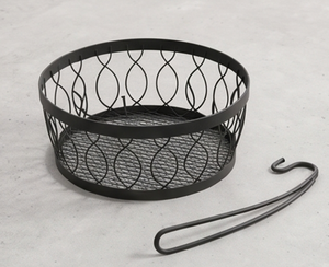 Premium Solid <b>Iron</b> Wall Mounted Storage Basket Black Powder Coated Finished Durable Kitchenware Modern Design For Home Daily Use - Product Image 5