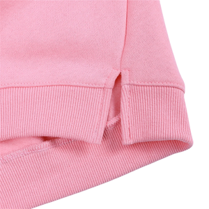 Sweat-shirt uni à col rond pour bébés et enfants, manches longues, pull décontracté, haut en molleton de coton pour garçons et filles, vêtement basique, personnalisable OEM - Product Image 2