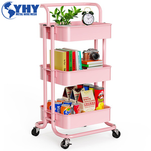 Carrito de almacenamiento de tres niveles, estante de cocina, carrito de 360 grados Flexib - Product Image 4