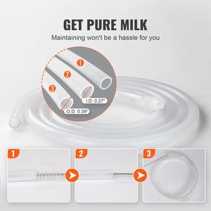 Tire-lait électrique portable 3L en acier inoxydable 304 à pulsation automatique sous vide pour chèvres, de qualité alimentaire - Product Image 6