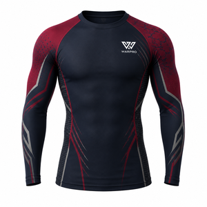 OEM Rashguard de compression à manches longues pour hommes, vêtements de sport pour la gym, avec logo et impression personnalisés - Product Image 1