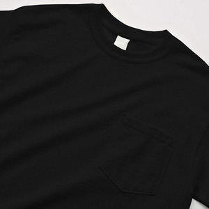 <b>Black</b> Custom Men's T-<b>Shirts</b> Short Sleeve O-Neck Cotton Worsted Fabric Front Logo Formal Loose Fit Anti-Pilling Summer Wear <b>Silk</b> - Product Image 2