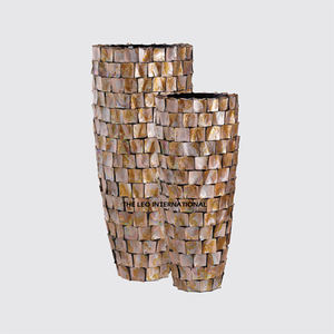 Pot de fleurs moderne en or sur trépied, centre de table de mariage, décoration de sol, support pour plantes, différentes tailles, métal - Product Image 2