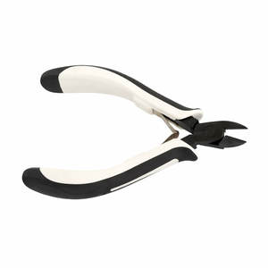 Ciseaux micro-coupants noirs OEM à tête ovale rainurée, fabriqués en acier inoxydable de haute qualité, durables et de précision pour la coupe de fil de bijouterie - Product Image 4