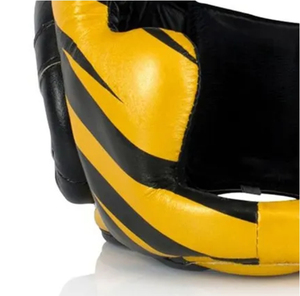 Casque de protection pour la tête de boxeur MMA pour hommes, en cuir véritable, protection intégrale du visage, en caoutchouc PU, vente en gros - Product Image 6