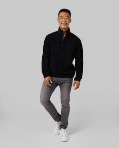 Veste d'hiver pour homme, noire, à capuche, coupe-vent, rembourrée, en polaire thermique, coupe régulière, décontractée, respirante, en polyester tricoté, couleur unie - Product Image 2