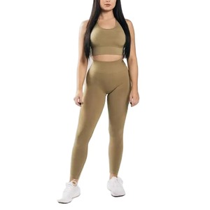 เลกกิ้งผู้หญิง ระบายอากาศ ต้านเชื้อแบคทีเรีย เนื้อผ้าสแปนเด็กซ์/โพลีเอสเตอร์ถักแบบไร้ตะเข็บ เอวสูง ความยาวระดับเข่า สำหรับโยคะและออกกำลังกาย - Product Image 6