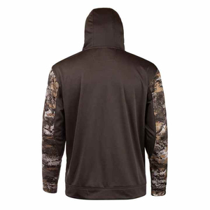 Sweat à capuche de chasse camouflage personnalisé pour homme, motif uni, toucher frais, en coton mélangé coupe-vent avec fermeture éclair - Product Image 5