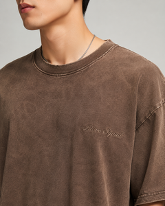 T-shirt en coton oversize Active Squad pour homme, décontracté, noir délavé, manches courtes, col rond, prix abordable, personnalisable - Product Image 6