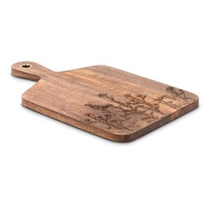 Planche à découper rectangulaire en bois de qualité supérieure avec poignée, finition naturelle, planche de cuisine monobloc - Product Image 1