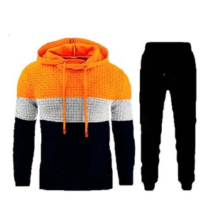 Sweat-shirt à capuche pour homme, couleur contrastée, manches longues, cordon de serrage, coupe décontractée, vêtement d'automne avec poches latérales, 100% acrylique - Product Image 3