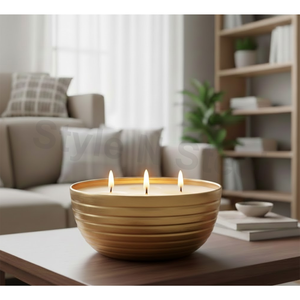 Portavelas MV HM Dorado para Velas de Té Aromáticas para Navidad, Pascua, Cumpleaños, San Valentín, Diwali, Bares y Festividades - Product Image 3