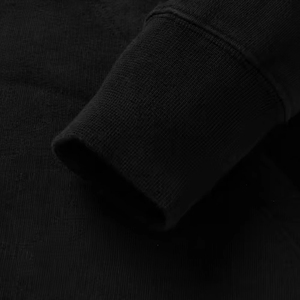 Sweat-shirt à capuche zippé noir pour homme, coupe classique, décontracté, pour l'automne, couleur unie, coton French Terry, manches longues - Product Image 5