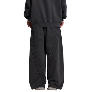 กางเกงกีฬาลำลองผ้าฝ้าย 100% ระบายอากาศได้ดี พรีเมียม ทอแบบถัก เอวกลาง ทรงหลวม ขาตรง ใส่ได้ในฤดูหนาว - Product Image 4