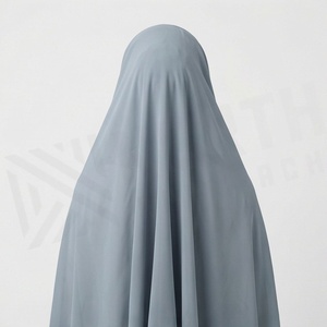 Hiyab de poliéster de color sólido para mujer, tela jersey, agradable al tacto, para uso diario, pañuelo étnico de Oriente Medio. - Product Image 2