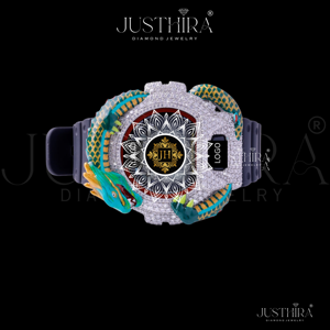 Reloj de Pulsera Ecológico Clásico con Diamante Moissanite, de Acero Inoxidable, Estilo Casual de Negocios para Hombre, Disponible para la Venta - Product Image 2