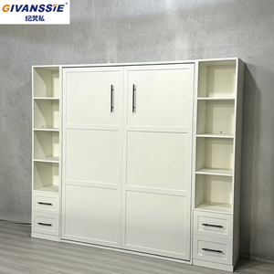 Camas Murphy Modernas Personalizadas de Tamaño Queen y King con Librería Integrada, Muebles Ahorradores de Espacio Estilo Armario - Product Image 2