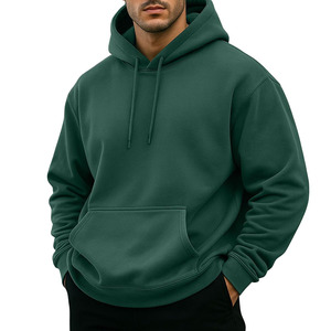 Sweat à capuche personnalisé avec logo imprimé, confortable, tendance streetwear, vêtement haut de gamme pour homme, coupe ample, en molleton de coton. - Product Image 1