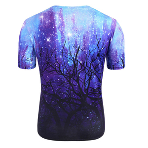 Camiseta de Punto Sublimada para Hombre, 100% Algodón, Manga Corta, Cómoda, de Alta Calidad, Transpirable, para Verano - Product Image 3
