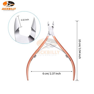 Customized Rose Gold Plated Cuticle Nippers Stainless Steel Pedicure Manicure Tool for Fingernails Cuticle Cutter for Perfect - Product Image 4